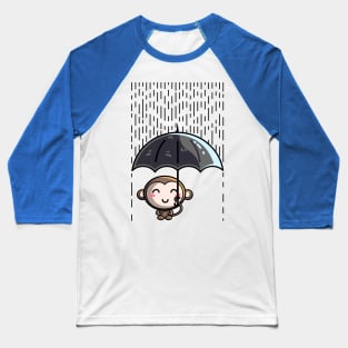 The Umbrella Chimpanzee Baseball T-Shirt